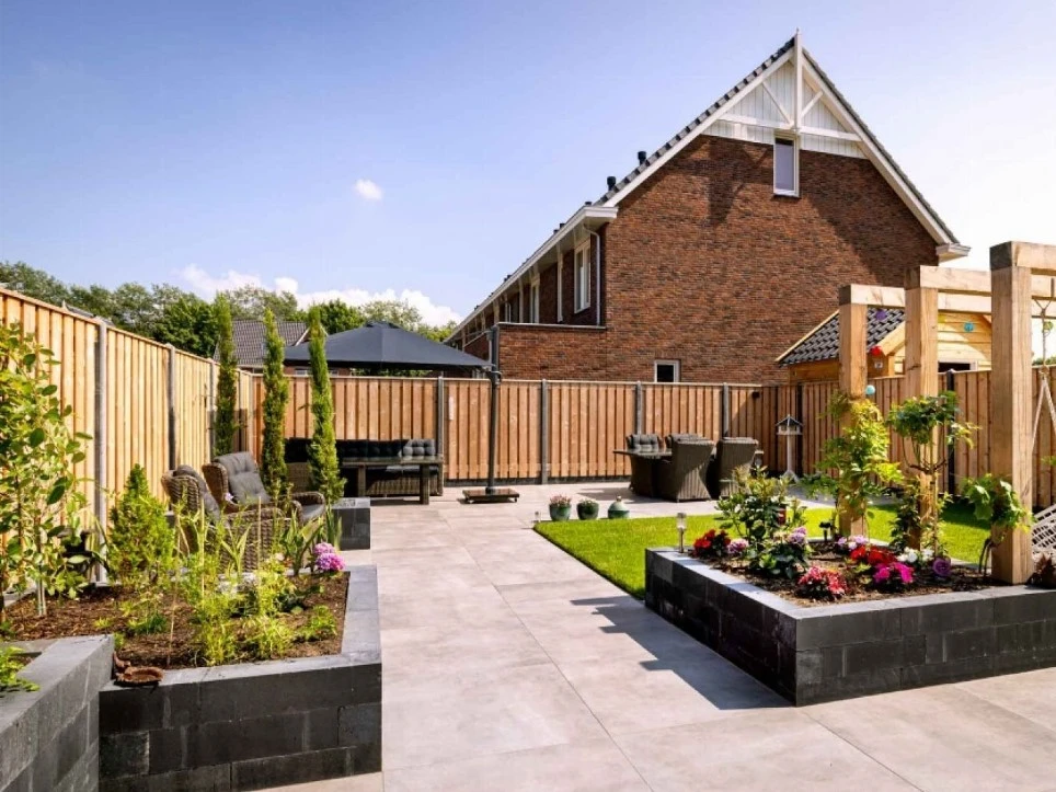 Stapelblok Palissade 15 x 15 cm (150 x 150 mm) Zwart - Lengte 45 cm - Afbeelding 4